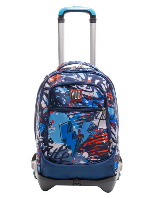 YUB STREETDOODLES 3WD Mochila con ruedas 3 en 1, desmontable Bluedeep - Mochilas con ruedas