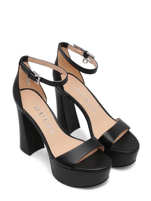 GUESS IDAS Sandalias altas de piel NEGRO - Zapatos Mujer