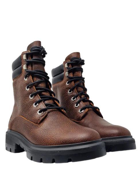 TIMBERLAND CORTINA VALLEY 6  Botas militares de cuero marron oscuro - Zapatos Mujer