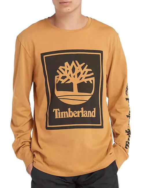 TIMBERLAND STACK LOGO  Camiseta de manga larga bota trigo/negro - camiseta