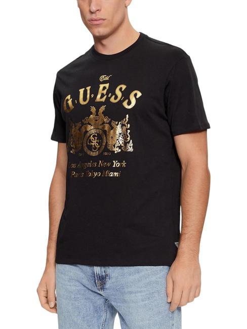 GUESS GOLD CREST Camiseta de algodón jetbla - camiseta