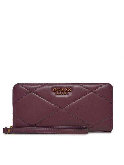 GUESS CILIAN Cartera grande con cremallera alrededor amatista - Carteras Mujer