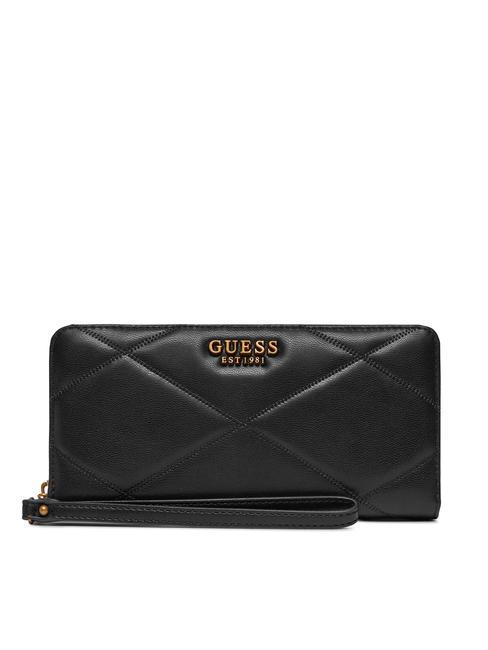 GUESS CILIAN Cartera grande con cremallera alrededor NEGRO - Carteras Mujer