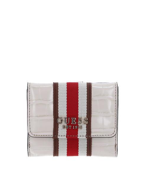 GUESS NELKA Cartera mini con estampado de cocodrilo STONE - Carteras Mujer