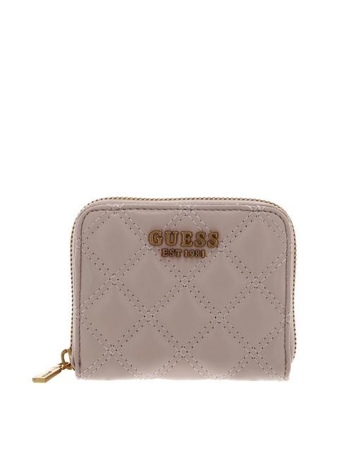 GUESS GIULLY Cartera pequeña con cremallera beige claro - Carteras Mujer