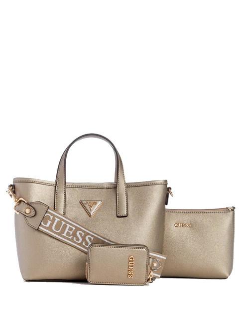 GUESS LATONA  Mini bolso de mano, con bandolera peltre - Bolsos Mujer