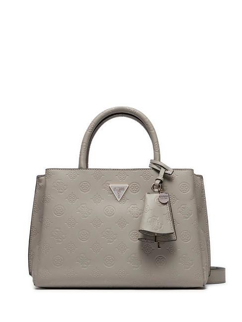 GUESS JENA Bolso de mano, con bandolera logotipo de color topo - Bolsos Mujer