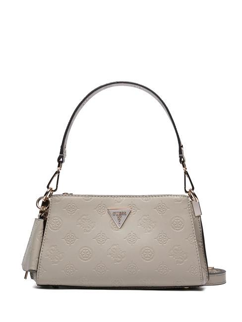 GUESS JENA Bolso de mano, con bandolera logotipo de color topo - Bolsos Mujer