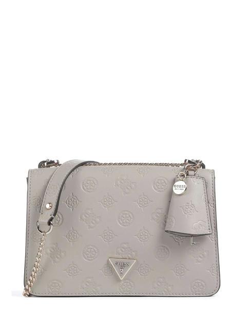 GUESS JENA Convertible Bolso de hombro/bandolera logotipo de color topo - Bolsos Mujer