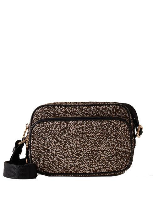 BORBONESE CAMERA CASE SMALL ECO LINE  Bolsa de hombro OP / NATURAL / NEGRO - Bolsos Mujer