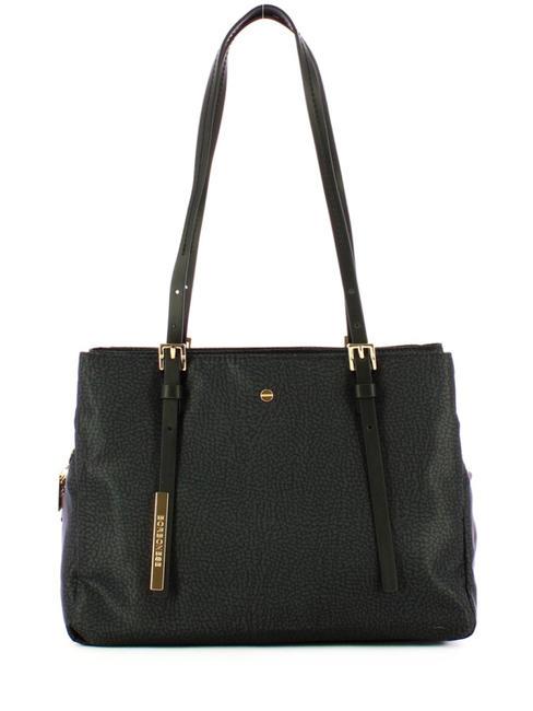 BORBONESE L'ECOLE NYLON Shopper de hombro, con bandolera negro oscuro - Bolsos Mujer