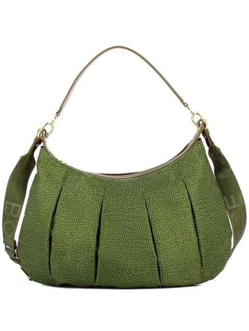 BORBONESE CROISSANT  Bolso de hombro, con bandolera verde militar - Bolsos Mujer