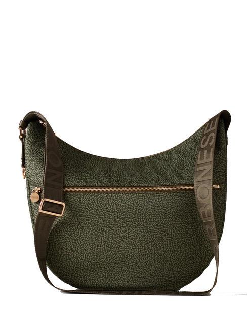 BORBONESE BORBONESO Bolso LUNA Hobo, mediano verde militar - Bolsos Mujer