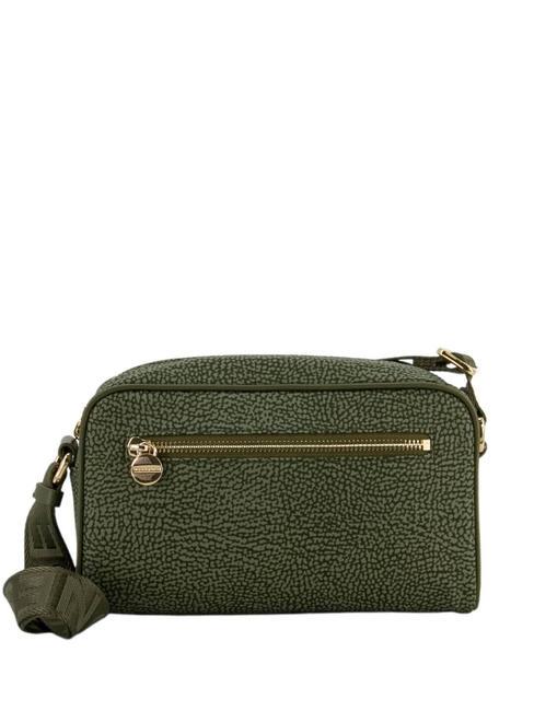 BORBONESE BORBONESO Mini bolso bandolera de tela verde militar - Bolsos Mujer