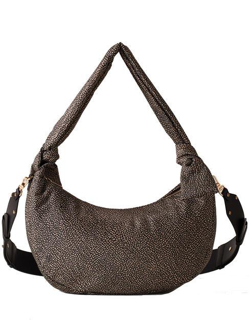 BORBONESE LOVER NYLON Bolso de hombro, con bandolera OP / NATURAL / NEGRO - Bolsos Mujer