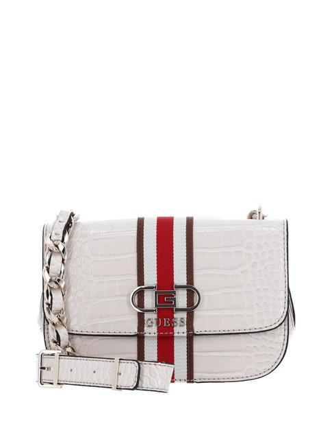 GUESS NELKA Bolso bandolera st coco con solapa STONE - Bolsos Mujer