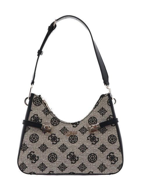 GUESS LORALEE Bolso bandolera de tela logotipo negro - Bolsos Mujer