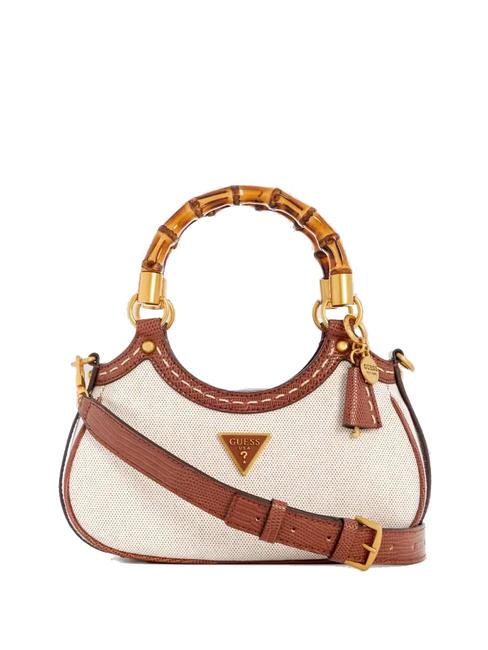 GUESS ZABRY Bolso con asas de bambú COGNAC - Bolsos Mujer