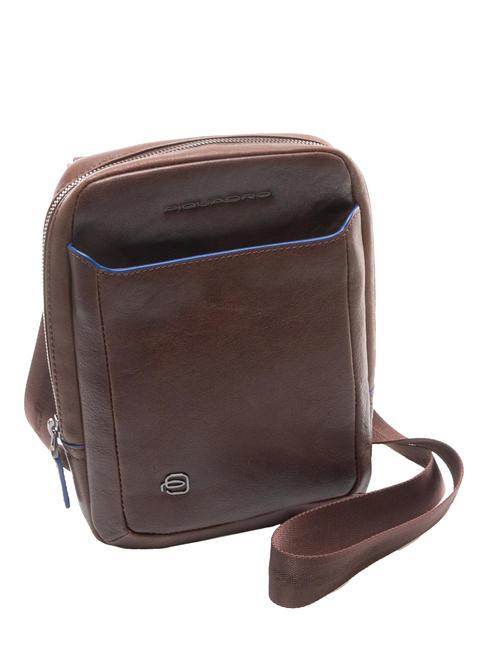 PIQUADRO BLUE SQUARE Bolso bandolera de piel para iPad MORO - Bandoleras Hombre