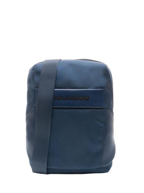 PIQUADRO WOODY Bolso de piel y tela azul - Bandoleras Hombre