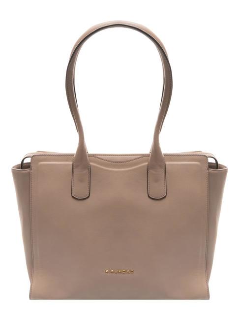 PIQUADRO GEA Bolso shopping de piel BEIGE - Bolsos Mujer