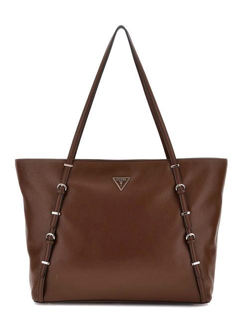 GUESS LEVIA Bolsa de la compra chocolate - Bolsos Mujer