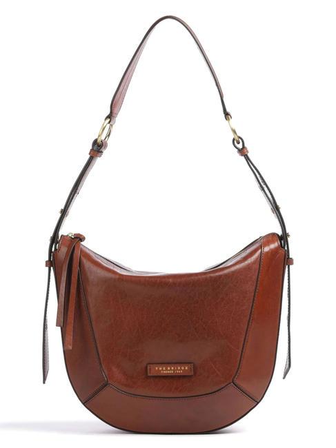 THE BRIDGE FEDORA Bolso bandolera de piel BROWN - Bolsos Mujer