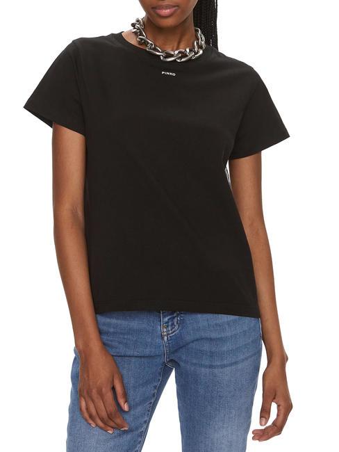 PINKO BASICO  Camiseta de algodón limusina negra - camiseta