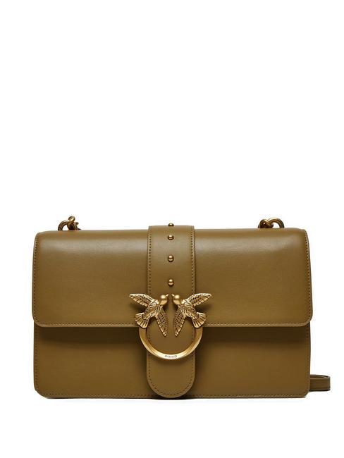 PINKO CLASSIC LOVE BAG Una simple bolsa plantacion-oro antiguo - Bolsos Mujer