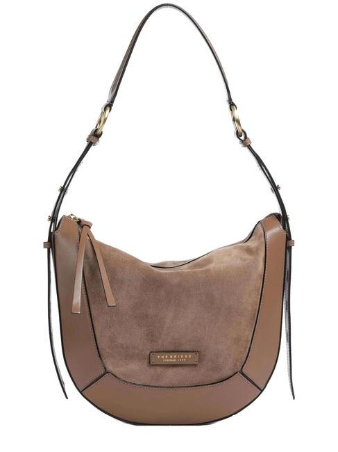 THE BRIDGE FEDORA Bolso bandolera, en piel. ostra abb. oro - Bolsos Mujer