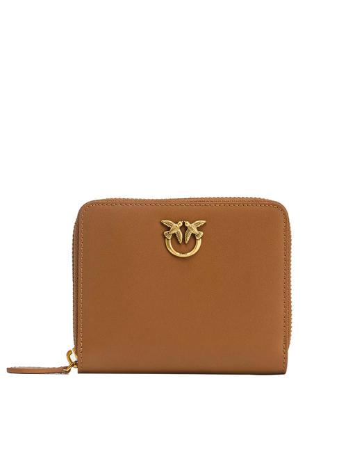 PINKO TAYLOR Cartera con cremallera alrededor cuero-oro antiguo - Carteras Mujer