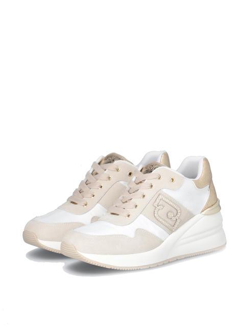 LIUJO ALYSSA 16 Zapatillas de deporte de cuña arena blanca - Zapatos Mujer