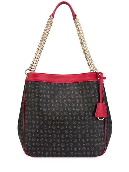 POLLINI HERITAGE Bolso bandolera transformable laca negra - Bolsos Mujer