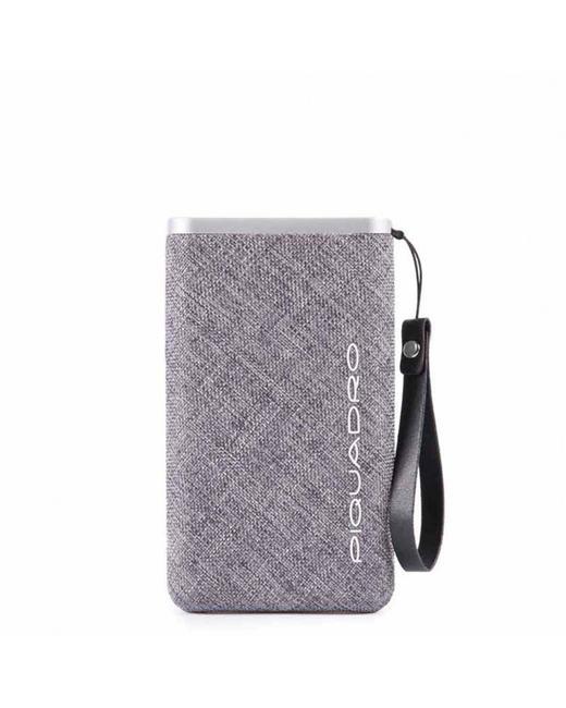 PIQUADRO BLADE Powerbank revestido de tela gris - Fundas para tablet & Organizer