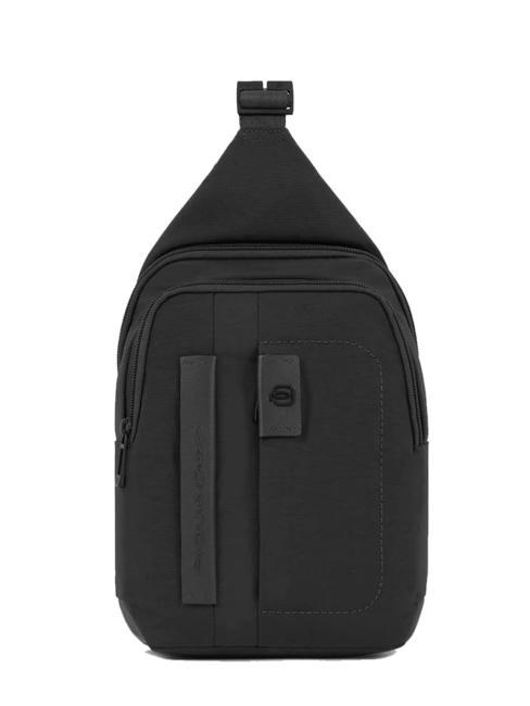 PIQUADRO P16 Mochila de un solo hombro galón negro - Mochilas para portátil