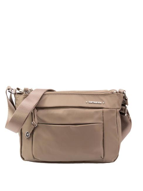 SAMSONITE MOVE 4.0 Bolso bandolera pequeño con 3 cremalleras gris fósil - Bolsos Mujer