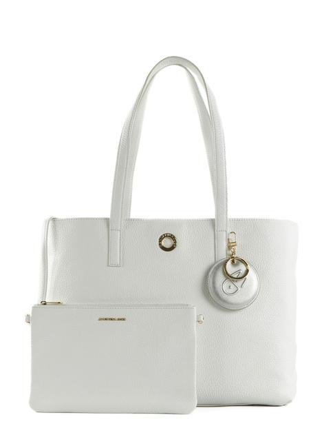 MANDARINA DUCK MELLOW  Bolso Shopping MELLOW con sobre, en piel blanco óptico - Bolsos Mujer