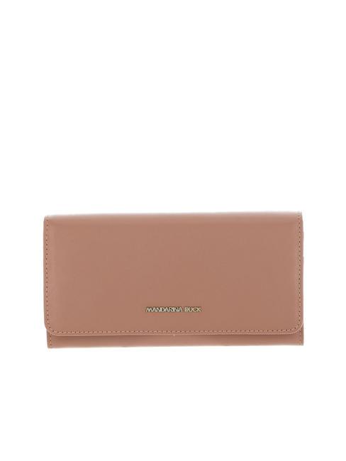 MANDARINA DUCK LUNA Cartera grande de piel arena del desierto - Carteras Mujer