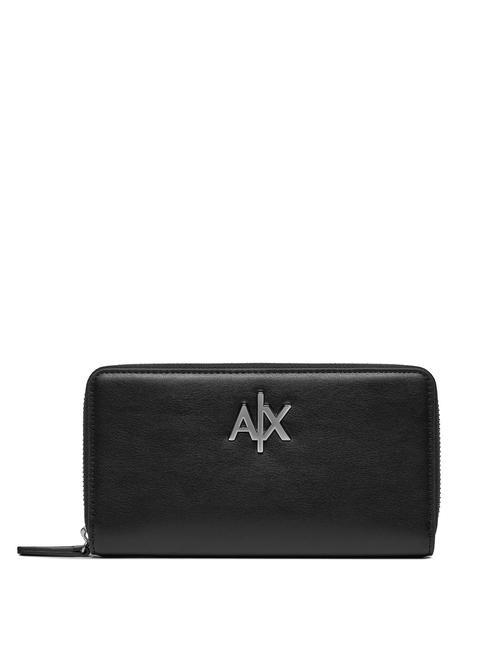 ARMANI EXCHANGE ZIP AROUND Billetera negro - Carteras Mujer