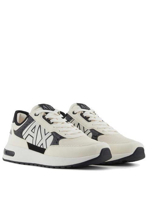 ARMANI EXCHANGE DUSSELDORF Zapatillas Hombre blanco roto + negro - Zapatos Hombre