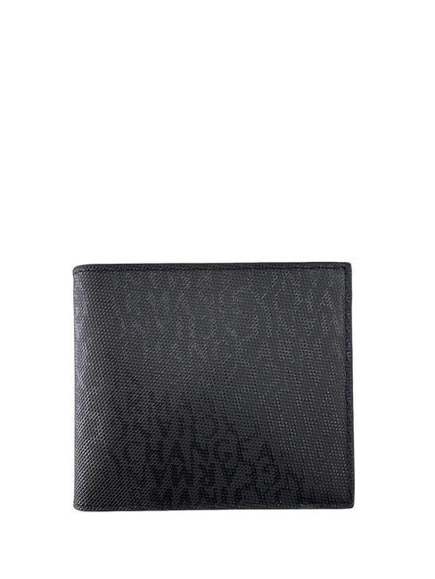 ARMANI EXCHANGE LOGO ALL OVER Cartera plegable con monedero negro Negro - Carteras Hombre