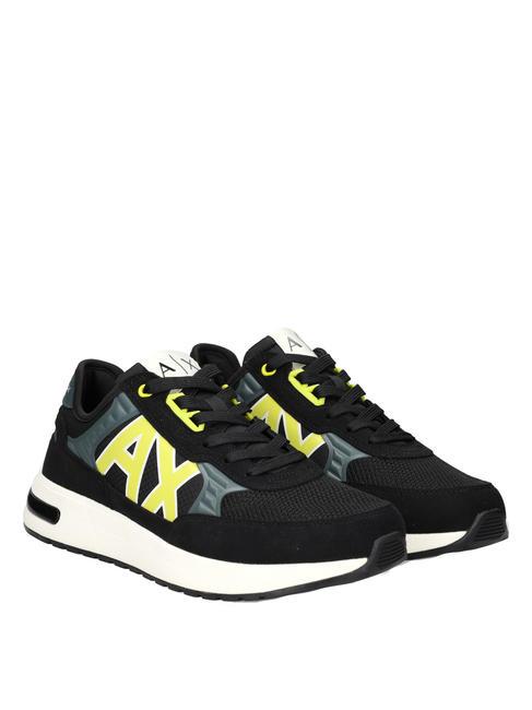 ARMANI EXCHANGE DUSSELDORF Zapatillas Hombre negro+gris+amarillo - Zapatos Hombre