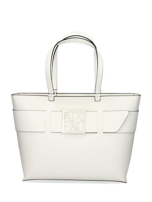 ARMANI EXCHANGE A|X BUCKLE Bolsa de hombro blanco óptico - Bolsos Mujer