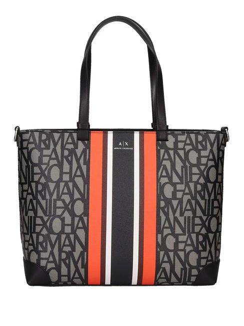 ARMANI EXCHANGE A|X ALL OVER Bolso de mano con bandolera beige/negro - Bolsos Mujer