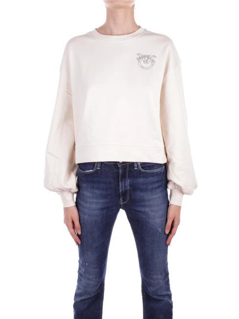 PINKO CERESOLE Sudadera de algodón Leche blanca - Sudaderas de mujer