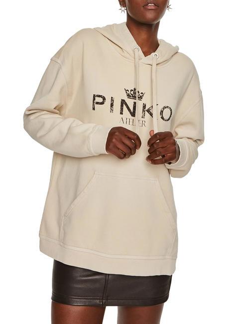 PINKO BASSANI Sudadera beige brumoso - Sudaderas de mujer