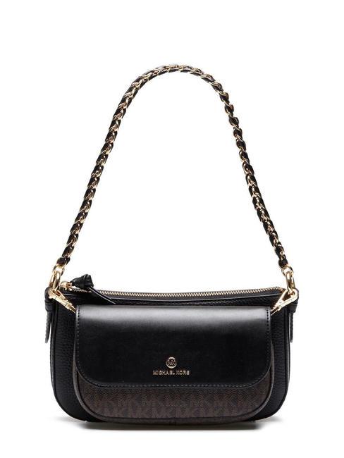 MICHAEL KORS JET SET Bolso bandolera doble marrón/negro - Bolsos Mujer