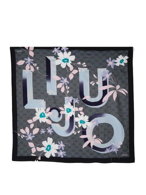 LIUJO FLOWERY Bufanda con estampado integral NEGRO - Bufandas