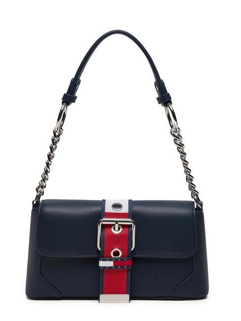 TOMMY HILFIGER TOMMY JEANS IDOL Bolso bandolera con solapa noche oscura azul marino - Bolsos Mujer