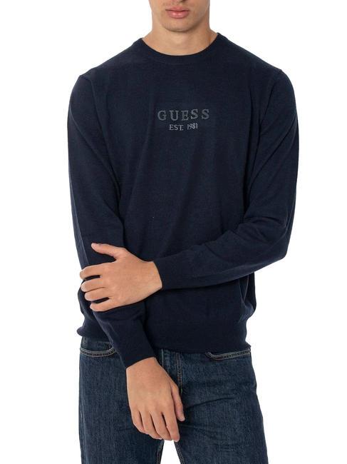 GUESS DORAN Suéter de cuello redondo smartblue - Suéteres de los hombres